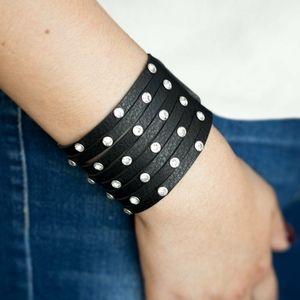 "SASS SQUAD" BLACK WRAP BRACELET